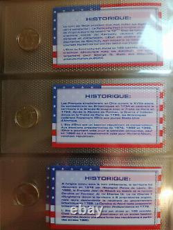 Collection complète des Quarter Dollars des États Américains MS63/UNC