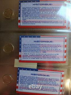 Collection complète des Quarter Dollars des États Américains MS63/UNC
