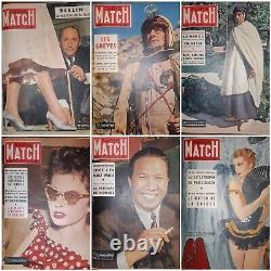 Collection complète des hebdomadaires Match 1953 en 4 albums reliés