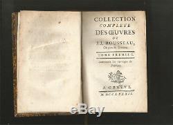 Collection complète des oeuvres de J. J. Rousseau 1782 30 Volumes