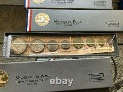 Collection complète (sauf 67&68) Coffrets Fdc Monnaie de Paris