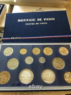 Collection complète (sauf 67&68) Coffrets Fdc Monnaie de Paris