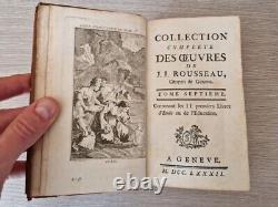 Collection complètes des oeuvres de J. J Rousseau 1781/1782 Genève en 30 volumes