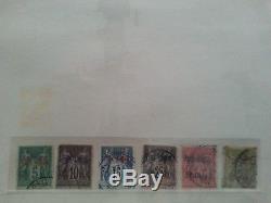 Collection de timbres colonies françaises PORT LAGOS 2 série complètes