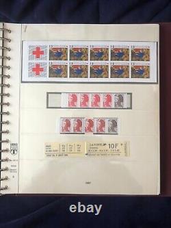 Collection de timbres de France NEUF de 1986 à 1990 complet en album Lindner