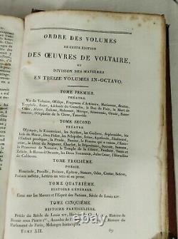 Collection en 25 volumes Ouvres Complètes de VOLTAIRE chez Desoer (1817) 25/25