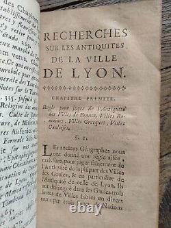 Colonia Antiquités de la ville de Lyon 1738 Gravures COMPLET Histoire