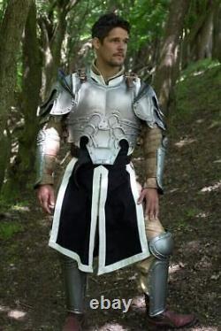 Costume d'armure complète médiévale templier de la négation cuirasse