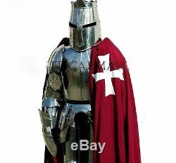 Costume d'armure de Templier médiéval de chevalier Costume complet d'armure de