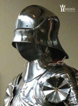Costume médiéval complet d'armure de style gothique cuirasse chevalier