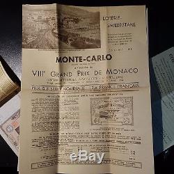 Courrier Complet Sweepstake 1936 Casino Monte Carlo Monaco 2 Carnets De Billets
