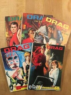 DRAG Collection complète des 5 numéros 1967 TBE