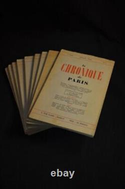 DRIEU LA ROCHELLE Chronique de Paris N°1-9 collection complète ED ORIGINALE 1943