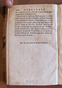 Defoe Vie Et Aventures De Robinson Crusoe 4 Vol. Complet Ed Bertrandet, 1801
