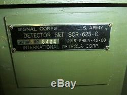 Détecteur de mines US WWII 1944 SCR-625 Etat-Collection magnifique quasi complet