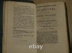 Dictionnaire Universel des Synonymes 1801 (complet) + Tropes 1775 Du Marsais