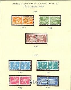 EDW1949SELL Suisse Complet Collection Principalement VF Mint De Tete-Beche