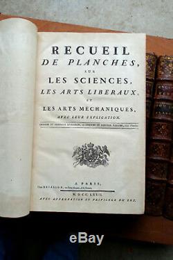ENCYCLOPEDIE DIDEROT D'ALEMBERT collection complète des PLANCHES 11 t. In folio