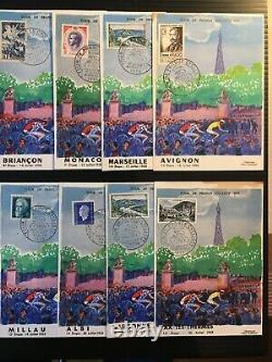 FRANCE Série COMPLETE de 23 cartes'Tour de France Cycliste 1955' Van Dongen