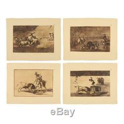 Francisco de Goya Collection complète de Tauromaquia à l'encre sépia édition com