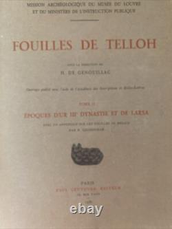 GENOUILLAC 1934 Fouilles de Telloh 2 Tomes complet planches Geuthner Paris