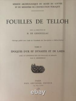 GENOUILLAC 1934 Fouilles de Telloh 2 Tomes complet planches Geuthner Paris