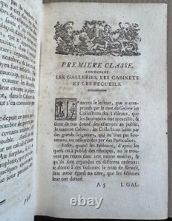 Idée Générale d'un Collection complette d' Estampes. Origine de la Gravure. 1771