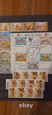 Île de Man 1973-1998, collection presque complète de timbres, blocs