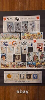 Île de Man 1973-1998, collection presque complète de timbres, blocs