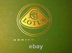 Incroyablement RARE le Lotus Book Series trois 3 l'histoire complète de Lotus Cars