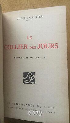 J. Gautier Le Collier Des Jours. Souvenirs. Relié Complet 3/3 Rare Wagner Be