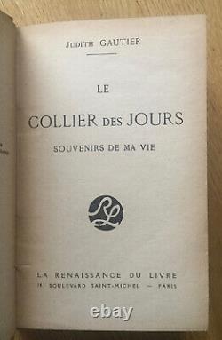 J. Gautier Le Collier Des Jours. Souvenirs. Relié Complet 3/3 Rare Wagner Be