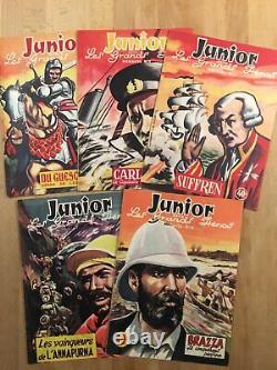 Junior les Grands Héros Collection complète des 10 numéros 1952 Etat neuf