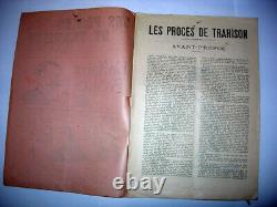 LES PROCÈS DE TRAHISON, RARE COLLECTION COMPLÈTE (33 fascicules) ANNÉE 1918/1919