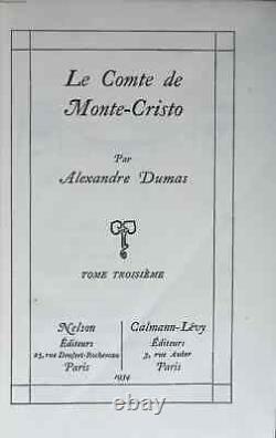 Le Comte de Monte-Cristo Complet en 6 volumes Nelson Alexandre DUMAS