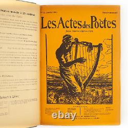 Les Actes des poètes RARE collection complète sur JAPON + originaux 1909