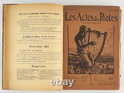 Les Actes des poètes RARE collection complète sur JAPON + originaux 1909