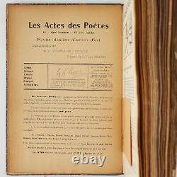 Les Actes des poètes RARE collection complète sur JAPON + originaux 1909