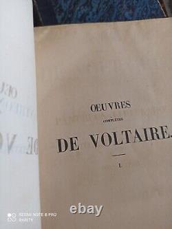 Les Ouvres Complètes de Voltaire 1838 12 Volumes en Reliure Cuir