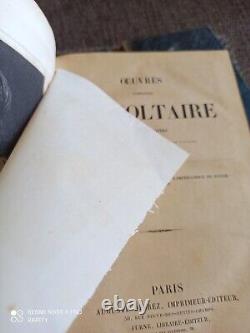 Les Ouvres Complètes de Voltaire 1838 12 Volumes en Reliure Cuir