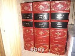 Livres anciens de collection reliés cuir Victor Hugo chronologie complète
