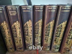 Livres collection Jean De Bonnot reliés cuir Collection Complète Émile Zola