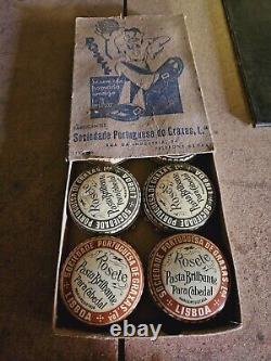 Lot Vintage Boites De Cirage Complète