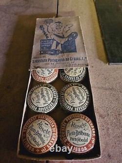 Lot Vintage Boites De Cirage Complète