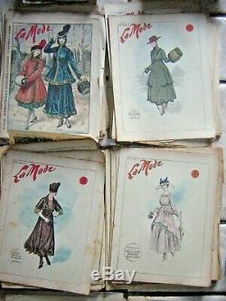 Lot de 52 revue la mode complète 1916 Du N° 2 au 53 collection première guerre