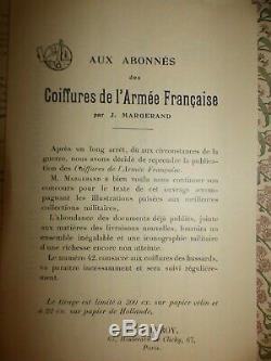 MARGERAND LES COIFFURES DE L'ARMÉE FRANÇAISE 1909 1924 3 vol complet