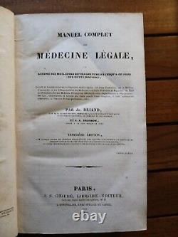 Manuel complet de médecine légale 1836 de Briand et BRosson, 3eme édition