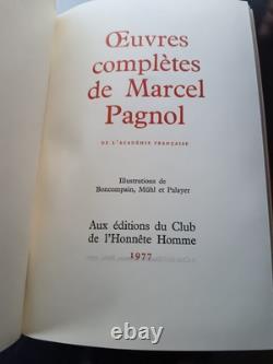 Marcel Pagnol 1977 Ouvres Complètes 12 Vol. Club De L'honnête Homme