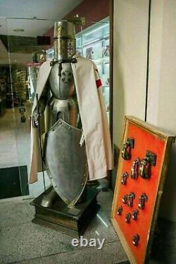 Médiévale Acier Knight Wearable Suit De Armor Crusader Complet Corps Combat