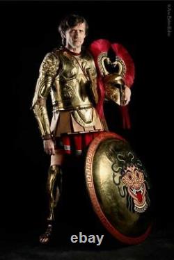Médiévale Grec Reenactment Complet Suit De Armor Buste Casque Bouclier Jambe